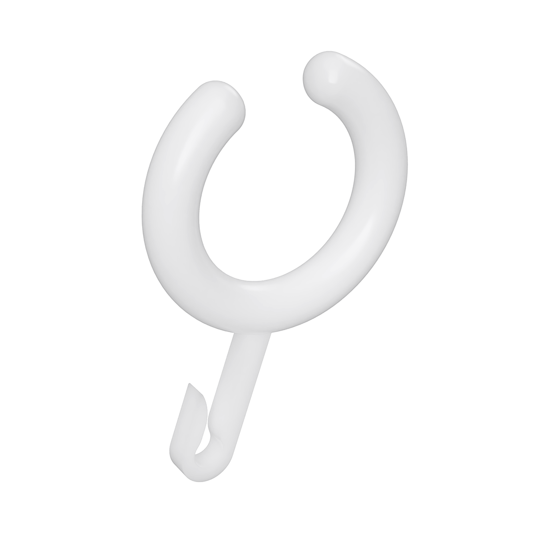 Shower Plastic hooks for shower curtain, 12 pcs.