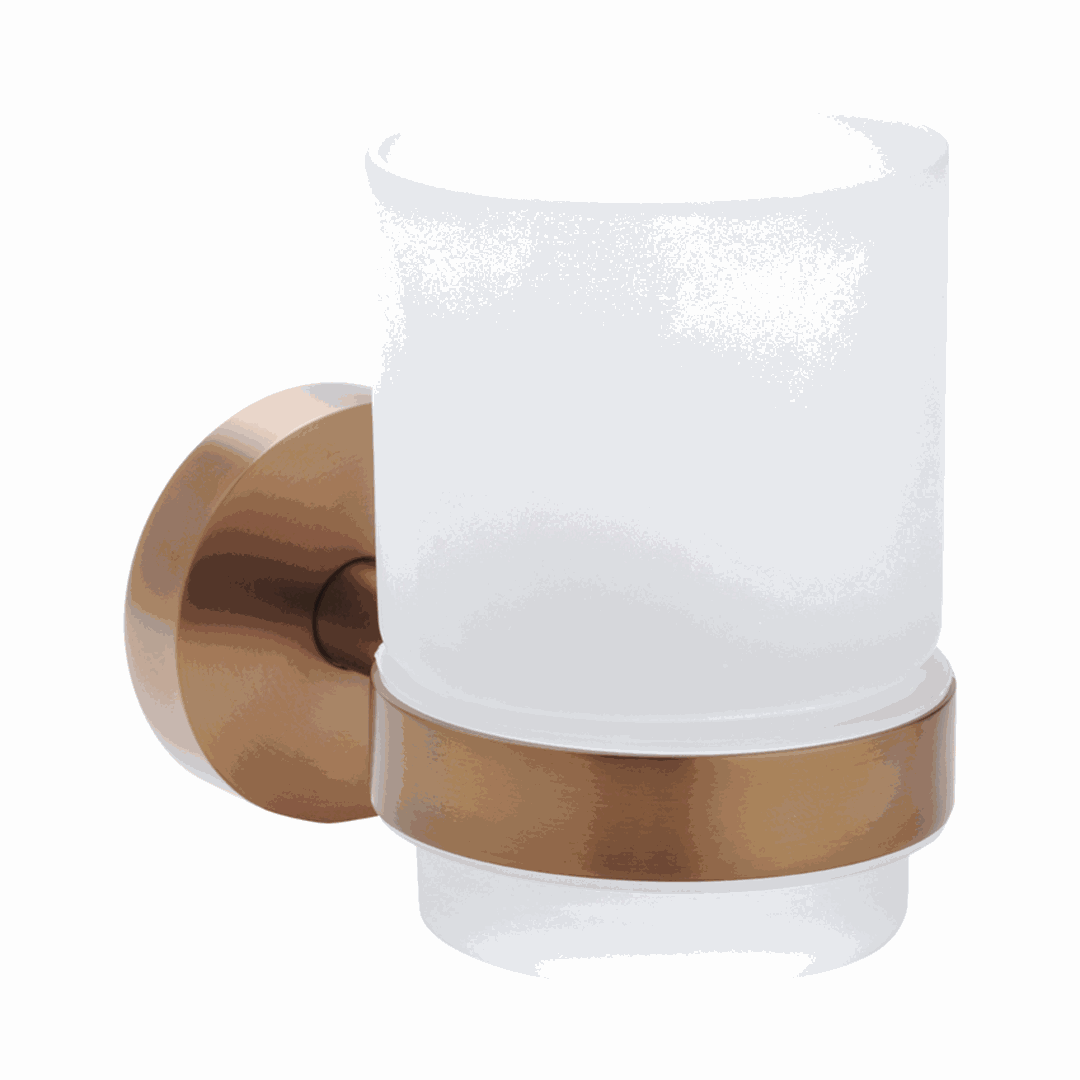 Amber Toothbrush holder, glass