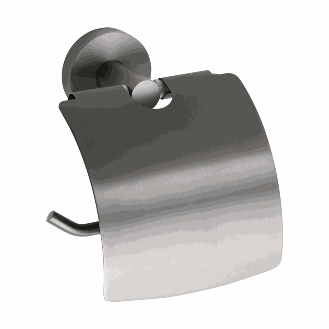 Graphit Toilet paper holder, with cover