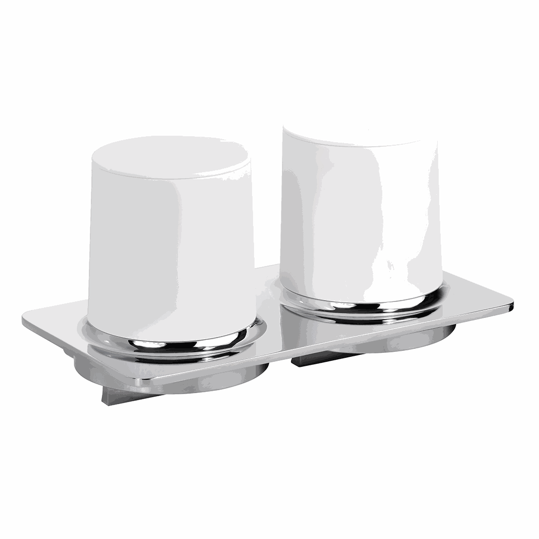 Organic Double soap dispenser, 2 x 200 ml, plastic