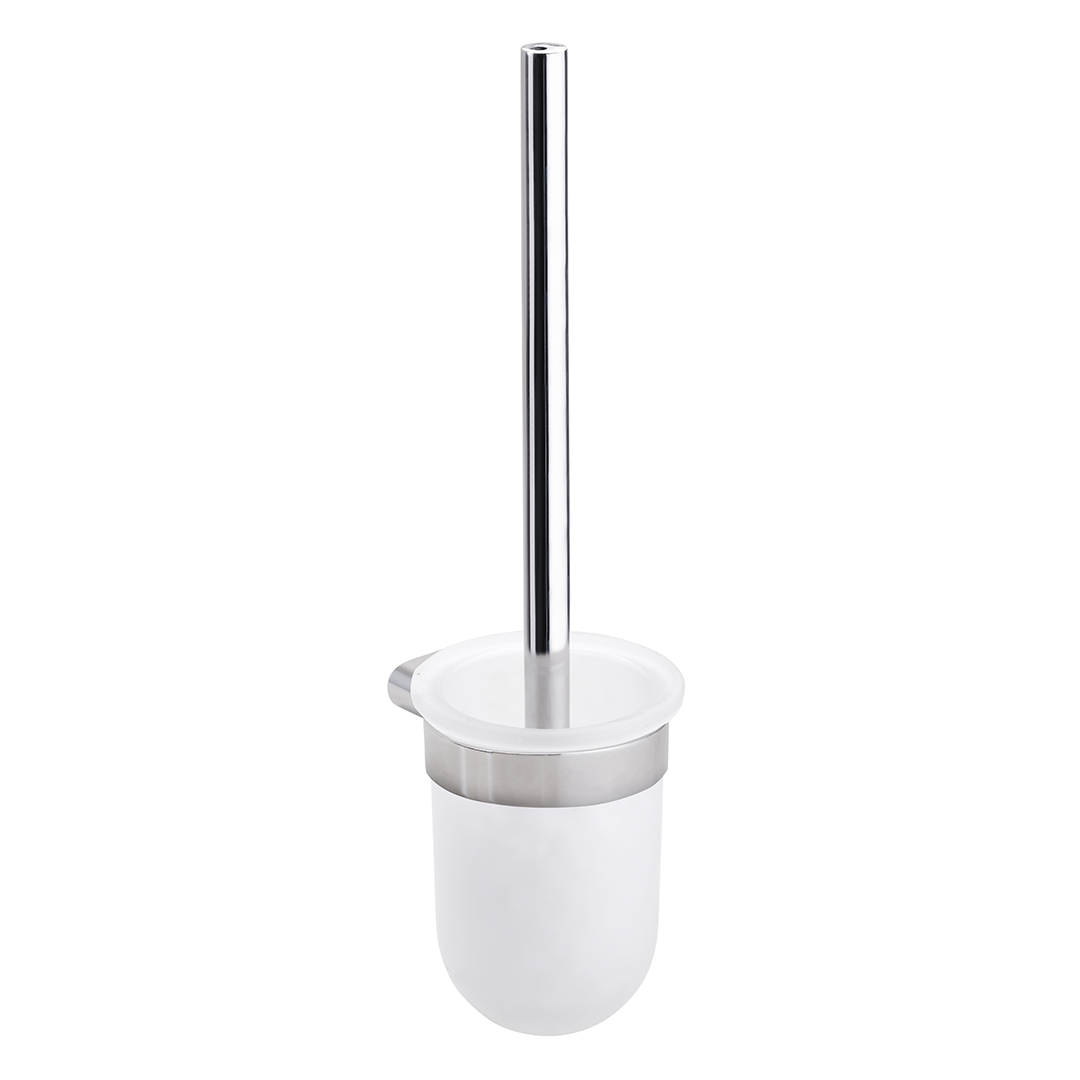 Organic Wall mounted toilet brush holder, glass