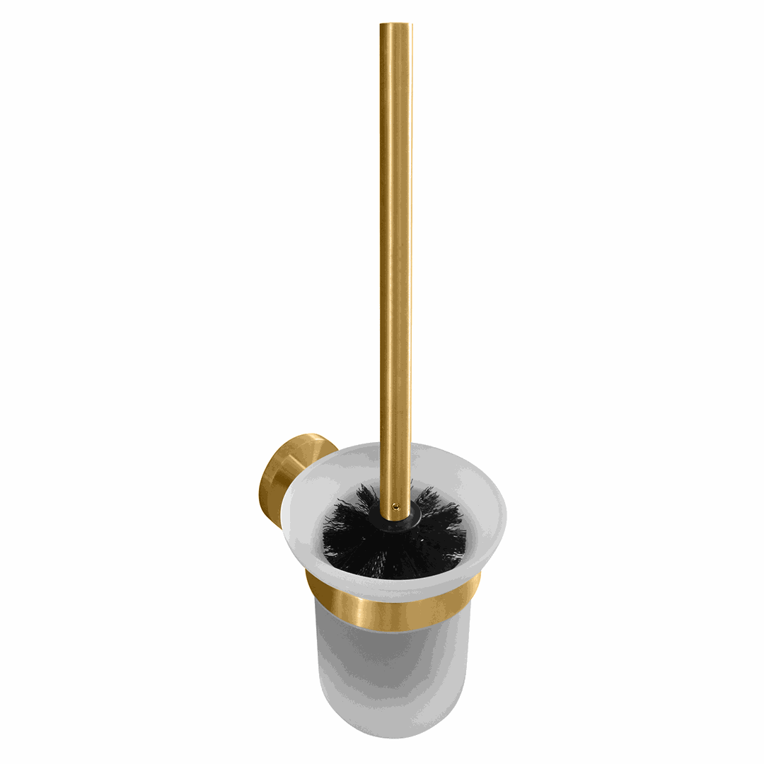 Sablo Wall mounted toilet brush holder, glass