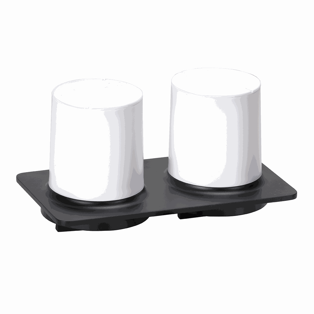 Organic Double soap dispenser, 2 x 200 ml, plastic