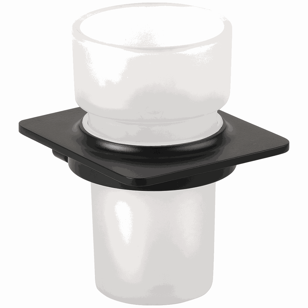 Organic Toothbrush holder, stainless steel, glass