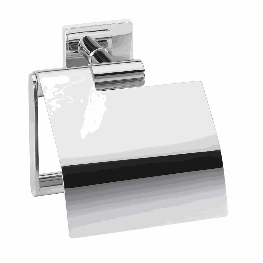 Quadra Toilet paper holder, with cover