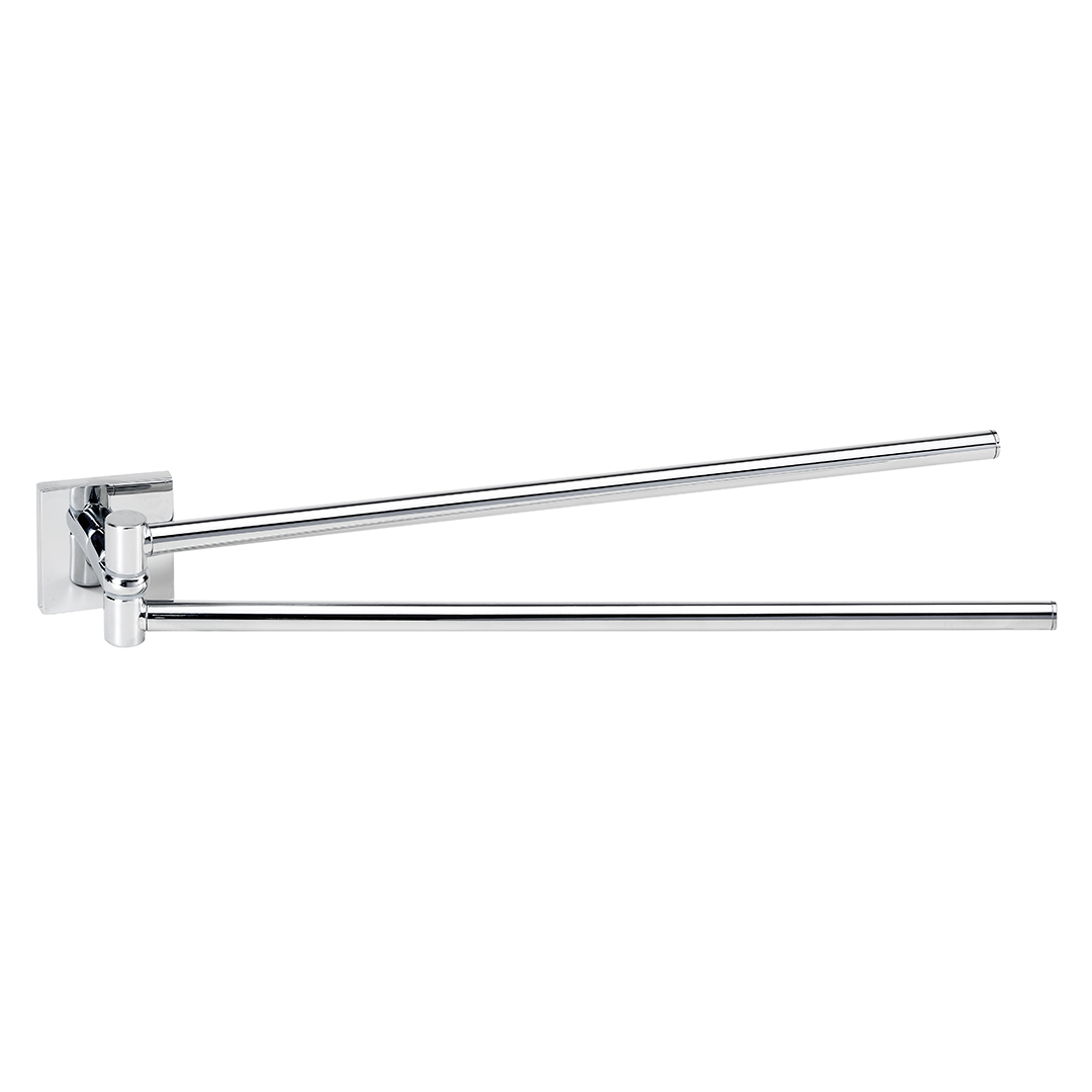 Quadra Towel holder, 420 mm, double, swivel