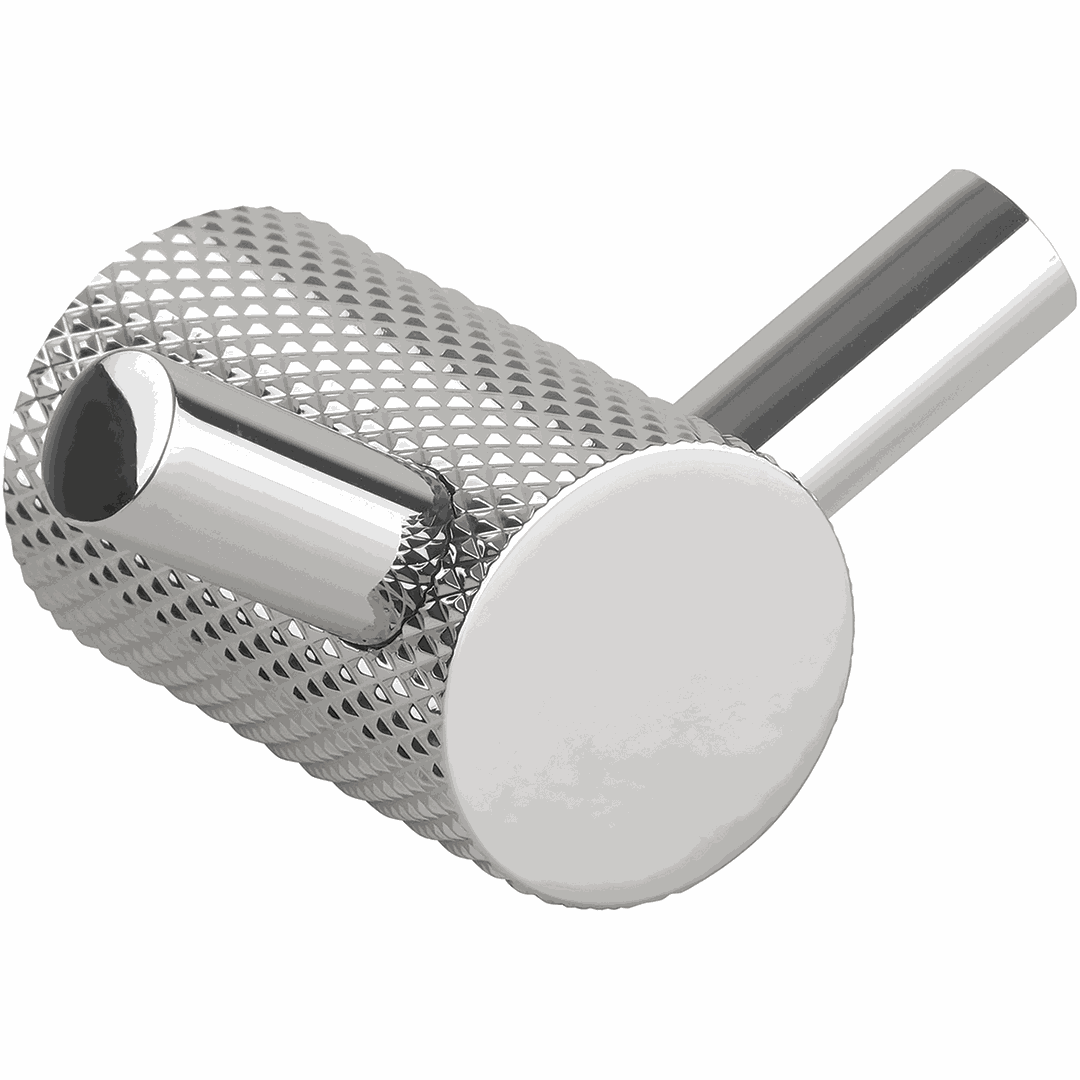 Brilia Double robe hook, polished, silver