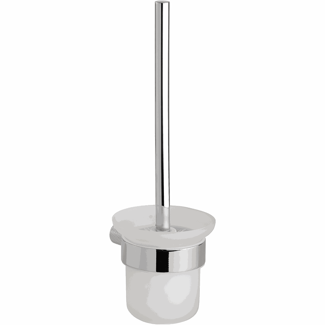 Brilia Wall mounted toilet brush holder, polished, silver