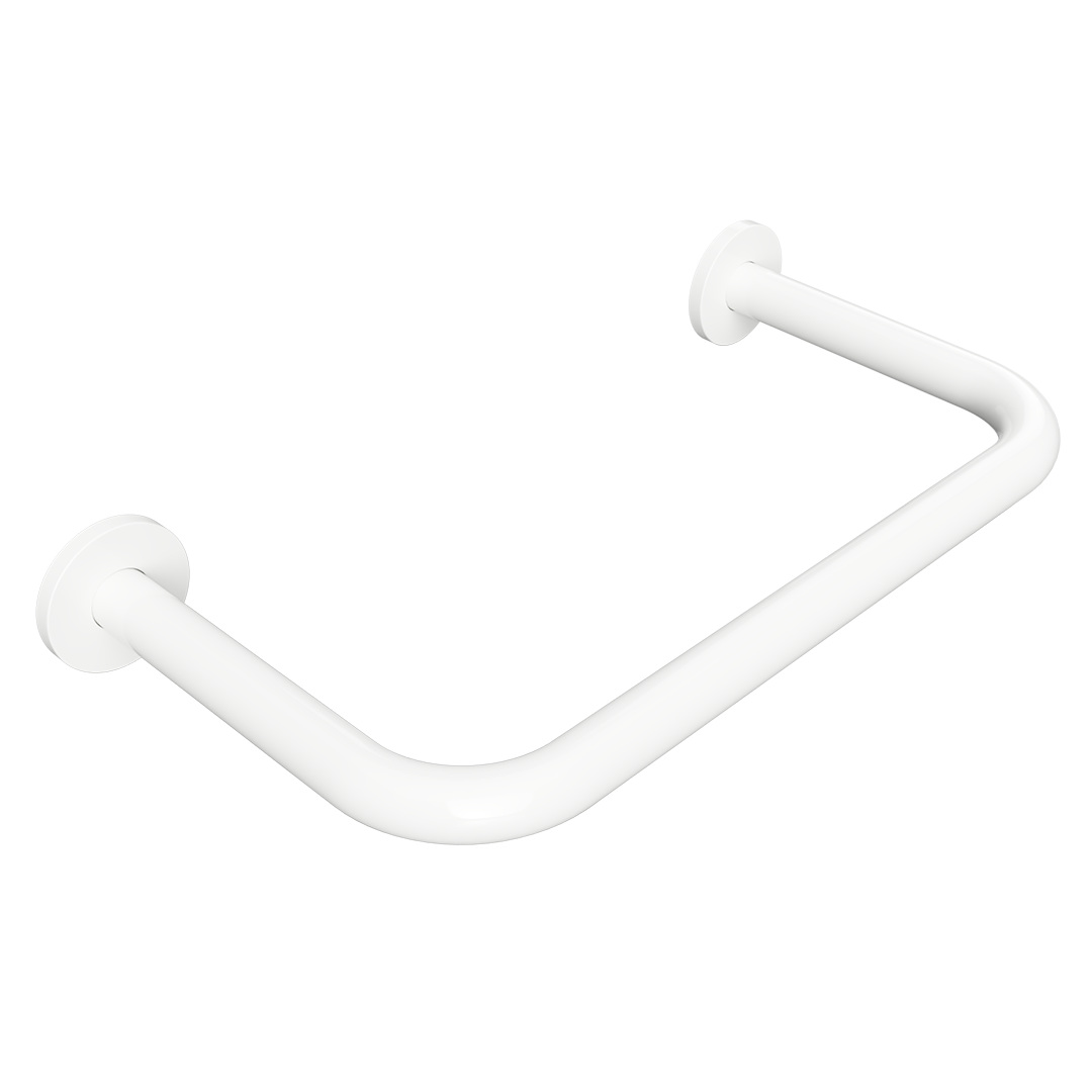 HELP Protection of dip-pipe against wheelchair crash, white with cover flange