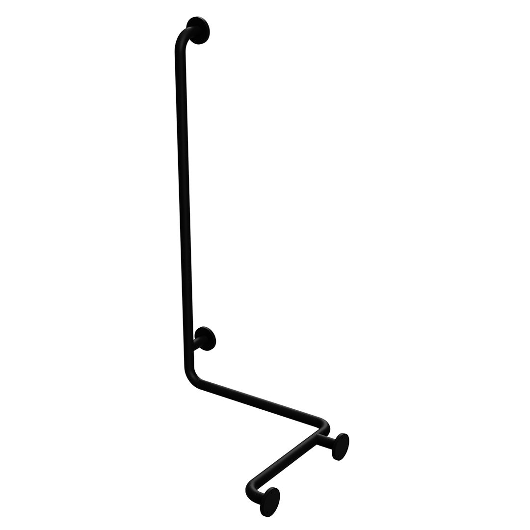 HELP Grab bar, L-shape, corner, left, with cover