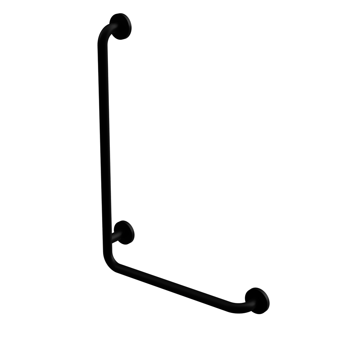 HELP Grab bar, 890 mm, L-shape, left, with cover
