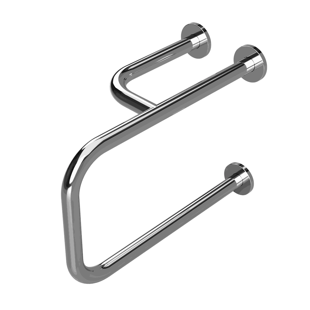 HELP Grab bar, with double mounting, for washbasin, left, with cover