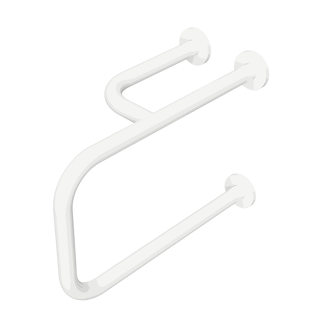 HELP Grab bar, double fixing, left, with cover