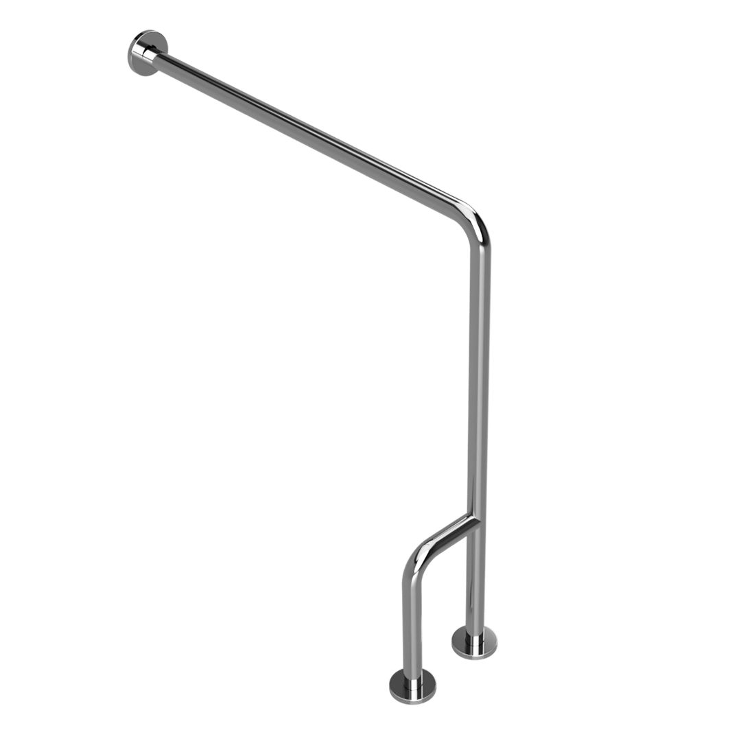 HELP Grab bar, with double floor mounting, left, with cover