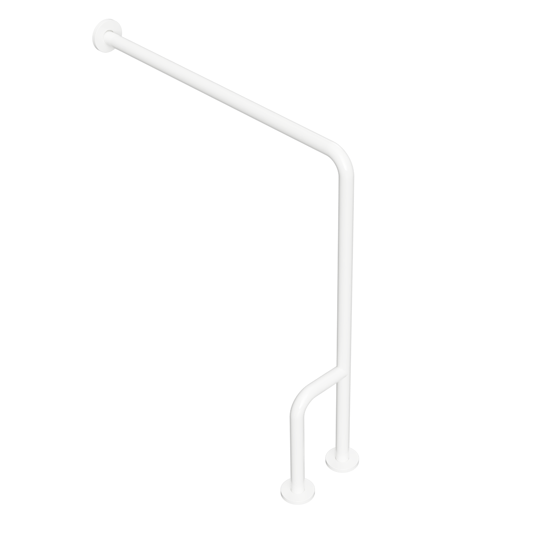 HELP Grab bar, double floor fixing, left, with cover