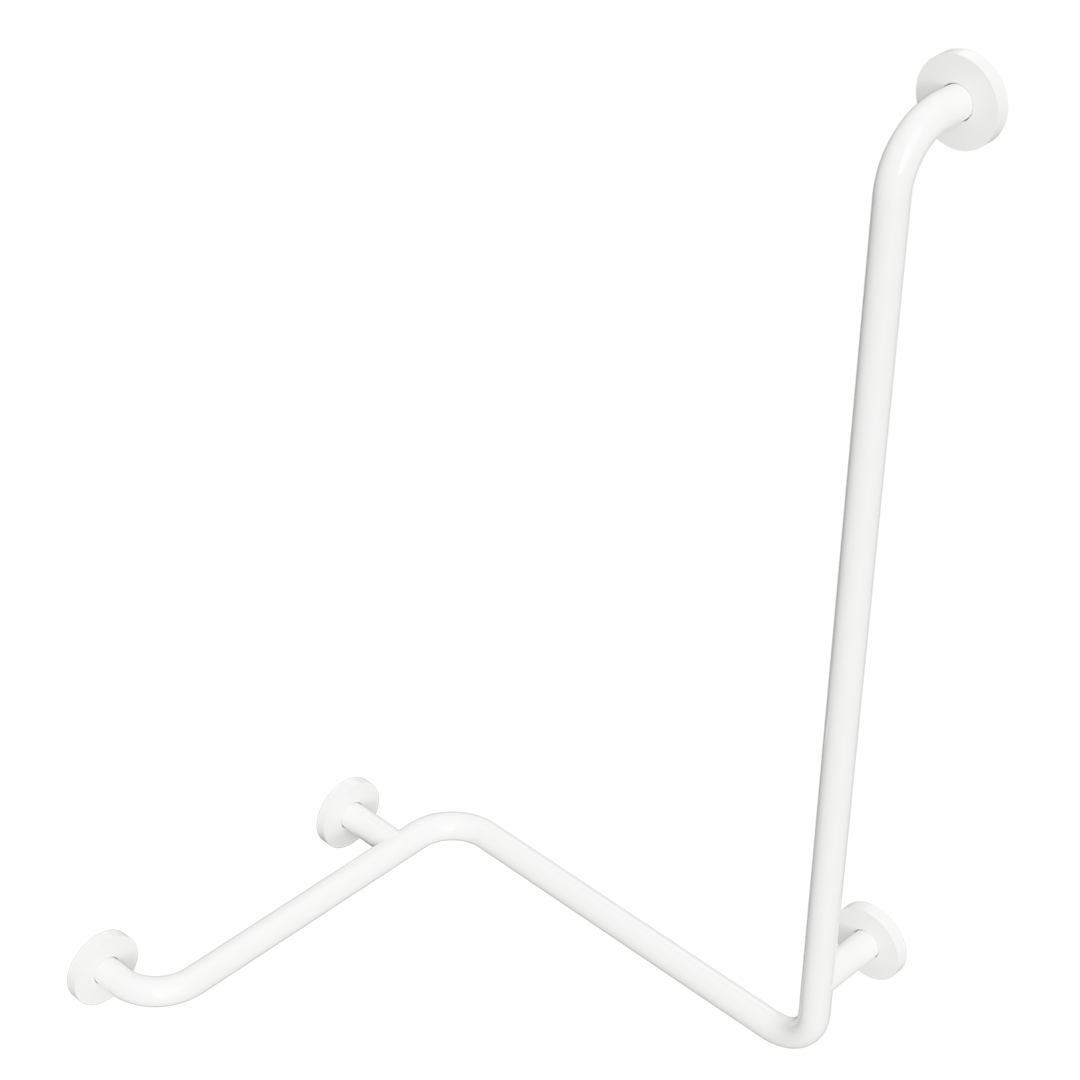 HELP Grab bar, L-shape, corner, right, with cover