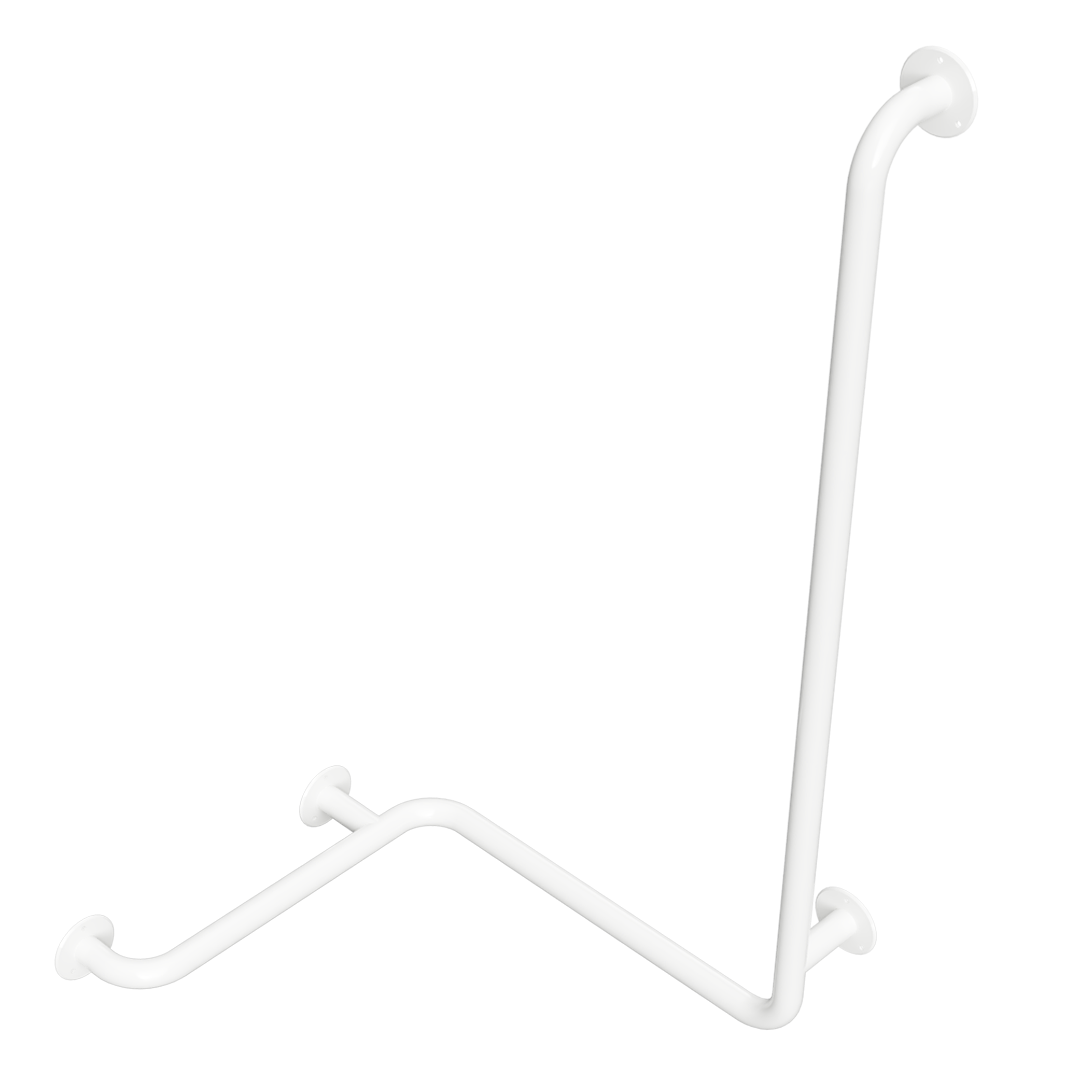 HELP Grab bar, L-shape, corner, right, without cover