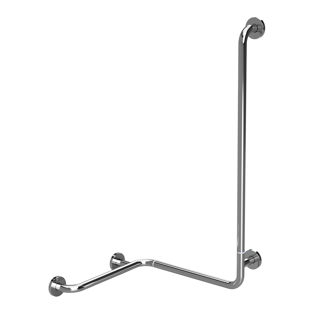 HELP Grab bar, L-shape, corner, right, folding, with cover