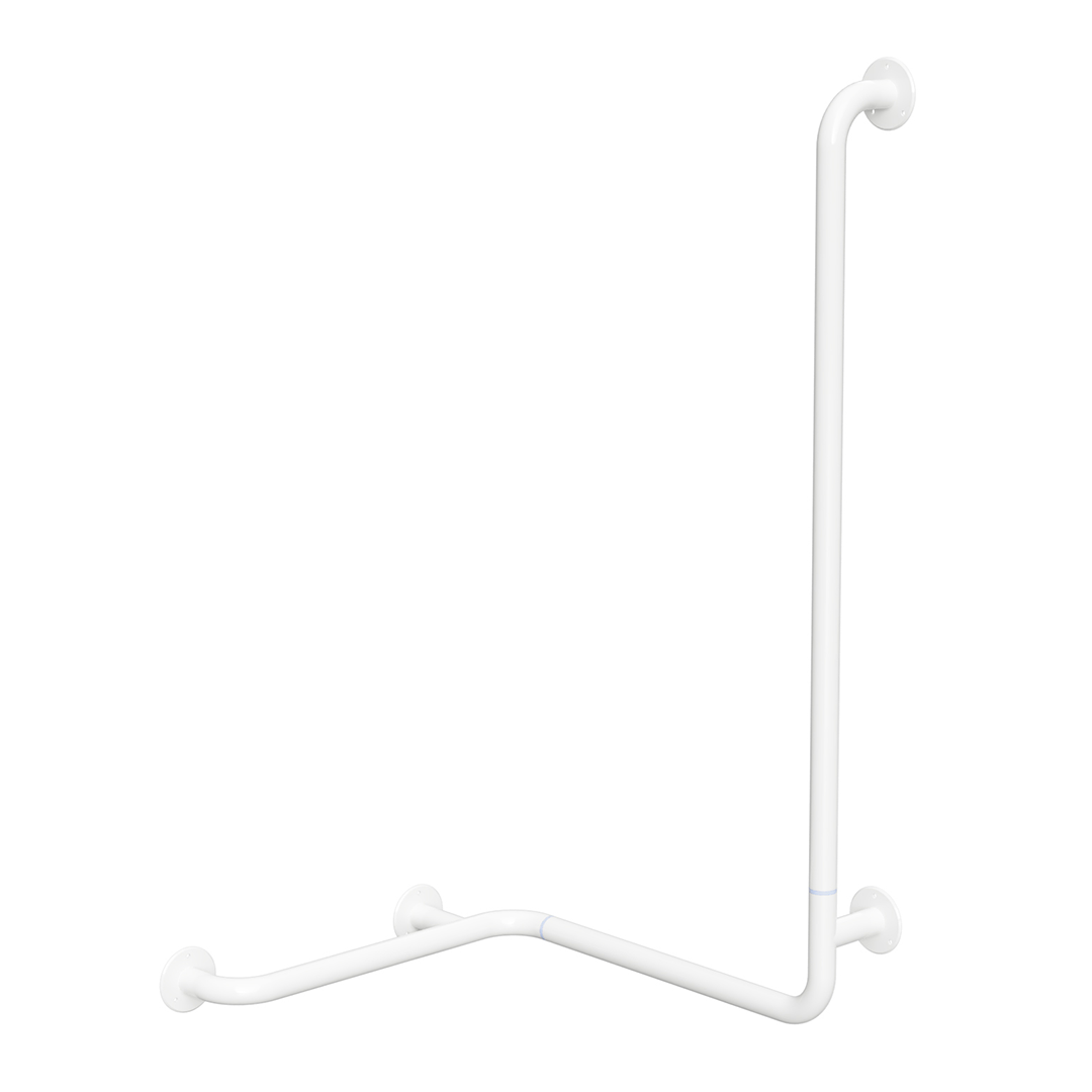 HELP Grab bar, L-shape, corner, right, folding, without cover