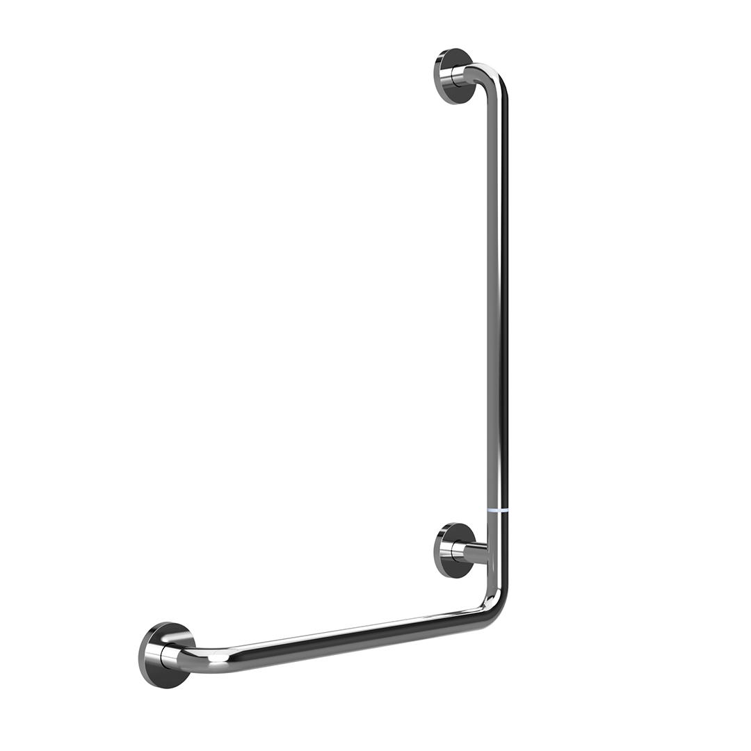 HELP Grab bar, 890 mm, L-shape, right, folding, with cover