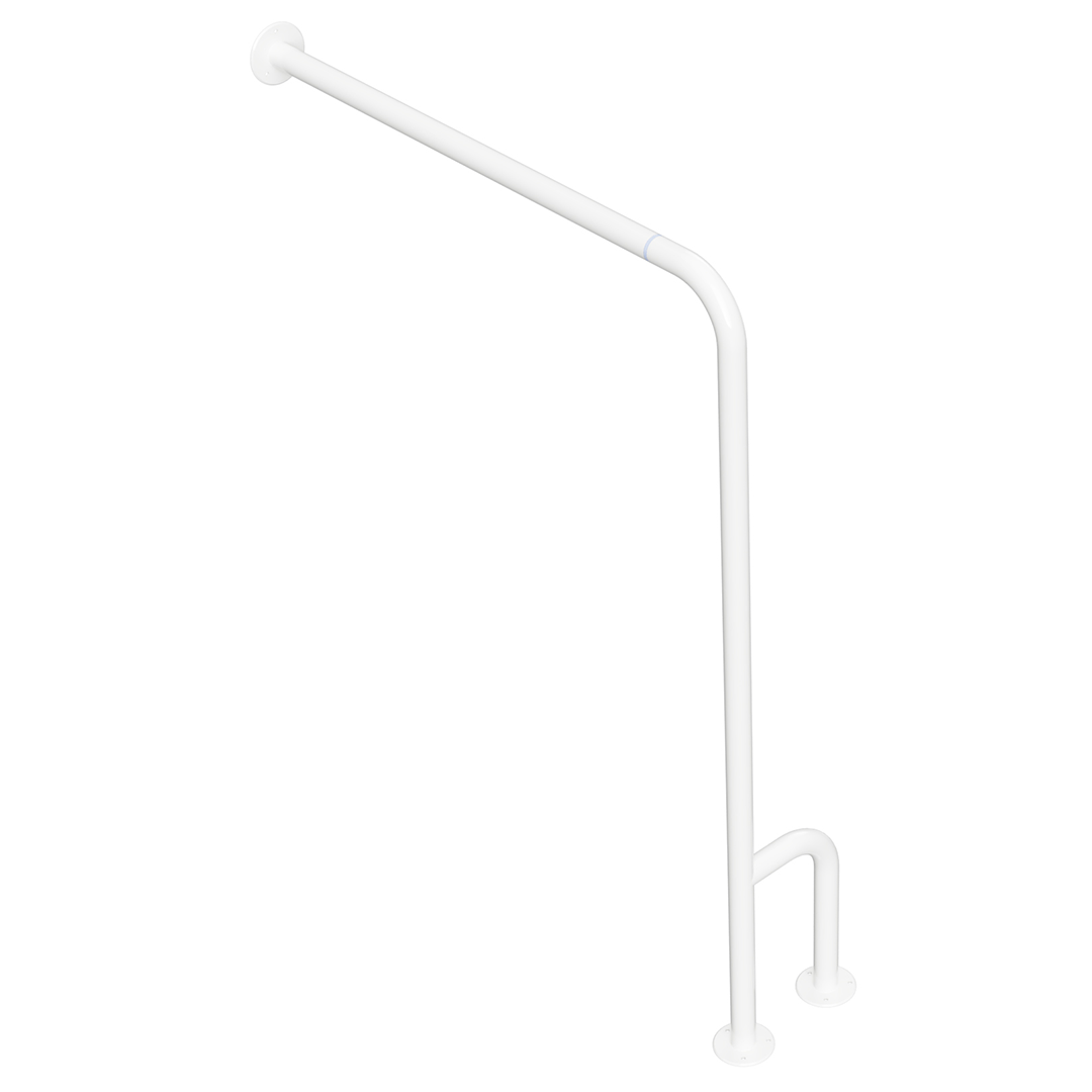 HELP Grab bar, with double floor mounting, right, folding, without cover