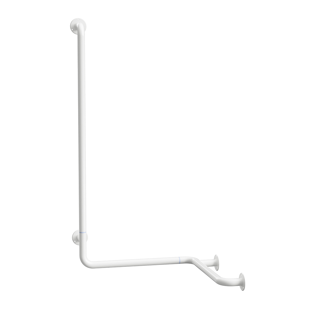 HELP Grab bar, L-shape, corner, left, folding, without cover