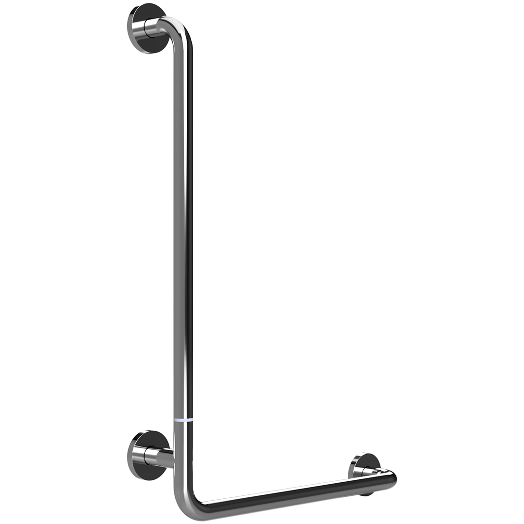 HELP Grab bar, 890 mm, L-shape, left, folding, with cover