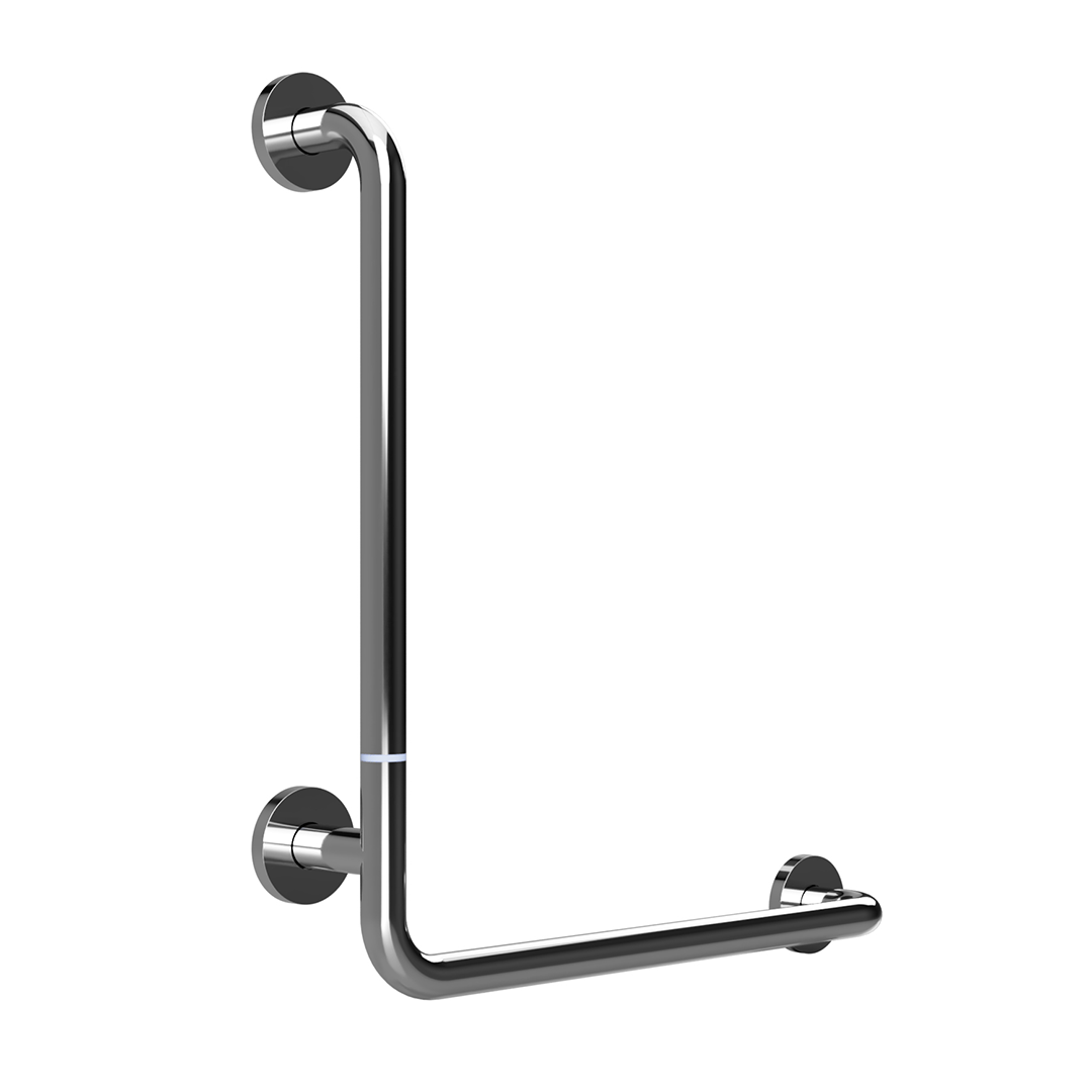 HELP Grab bar, 680 mm, L-shape, left, folding, with cover