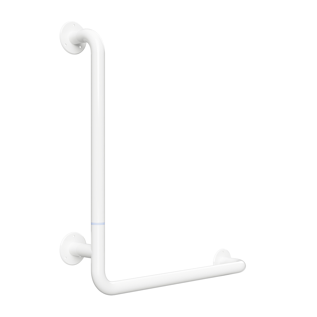 HELP Grab bar, 680 mm, L-shape, left, folding, without cover