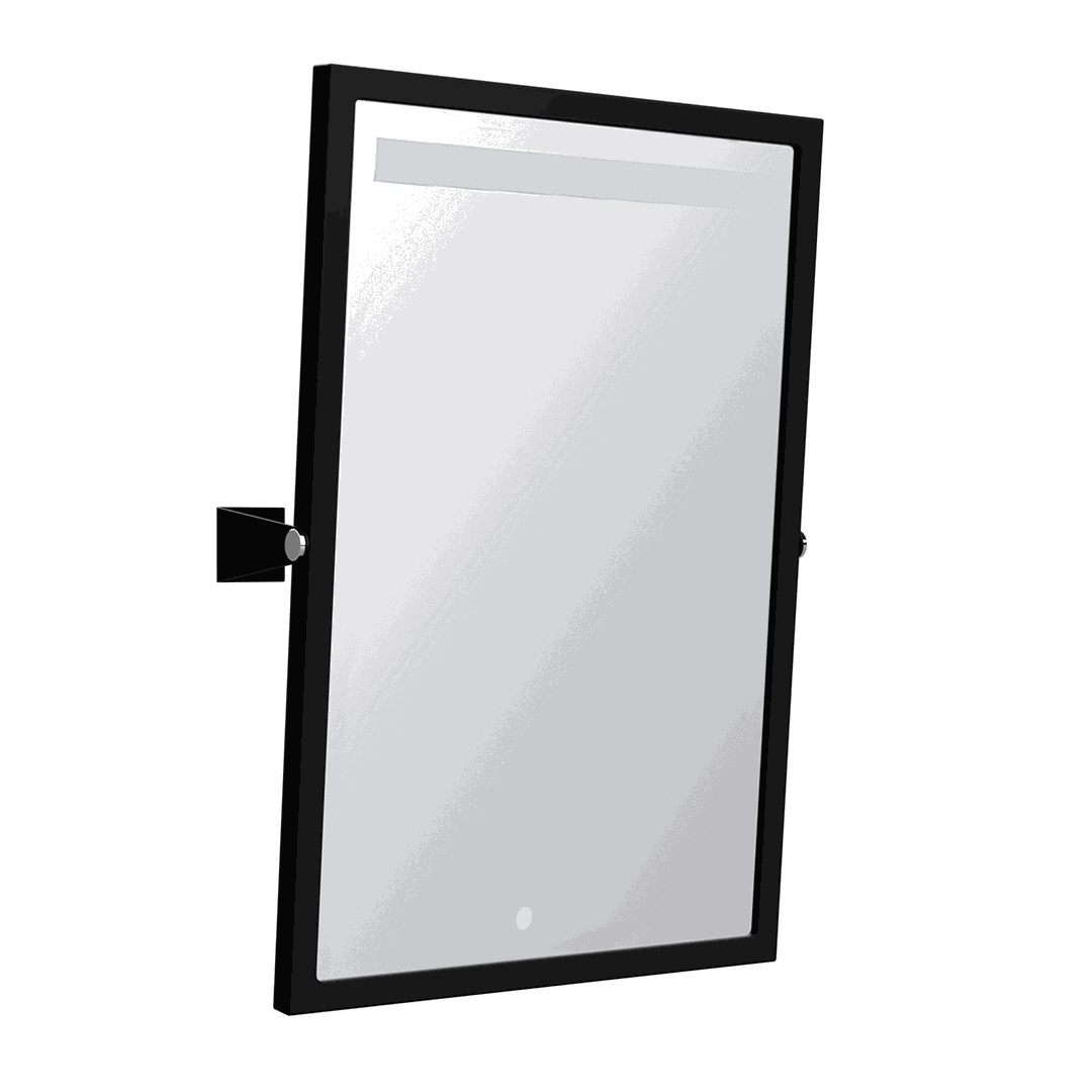 HELP Tilting mirror, 400 x 600 mm, with LED lighting, touch sensor