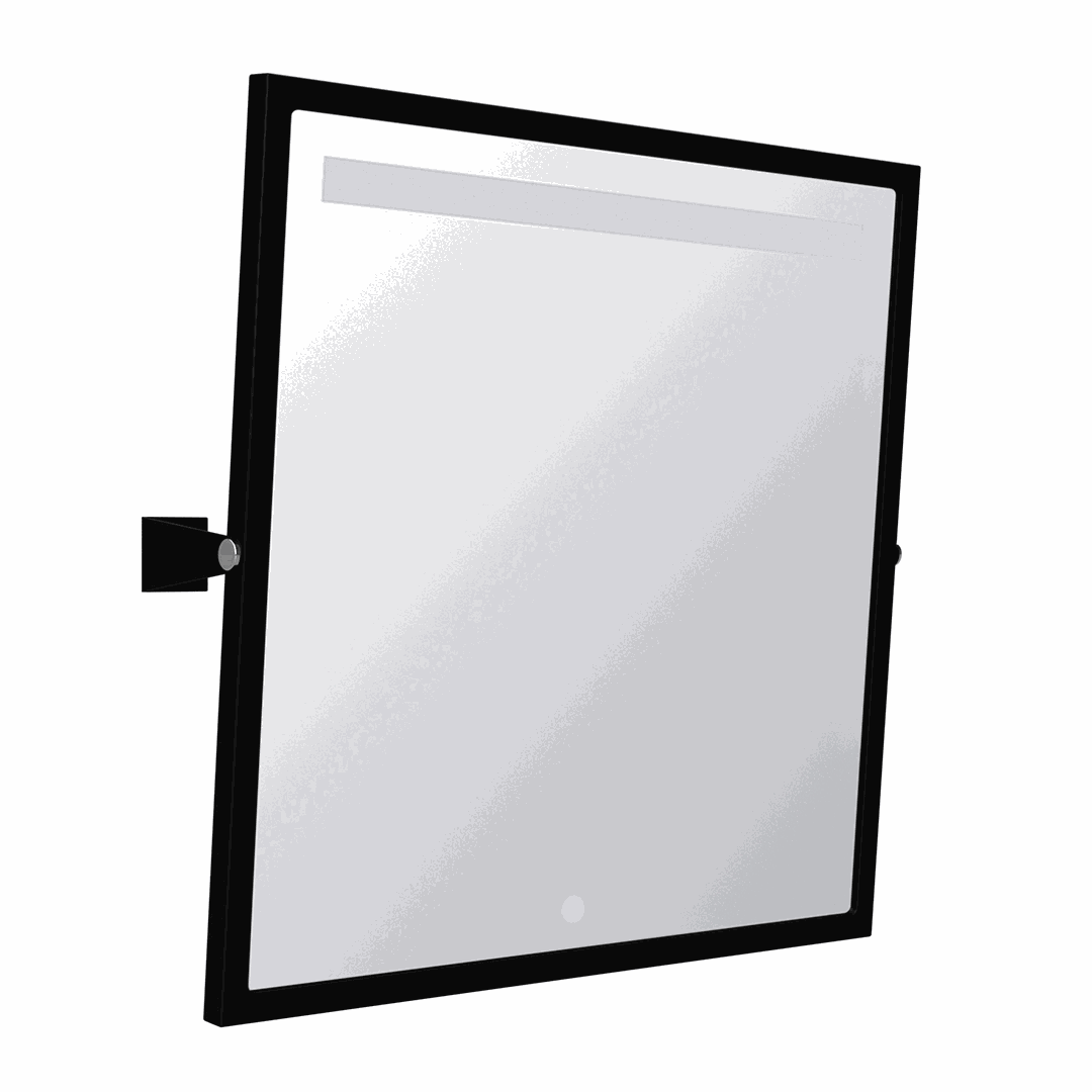 HELP Tilting mirror, 600 x 600 mm, with LED lighting, touch sensor