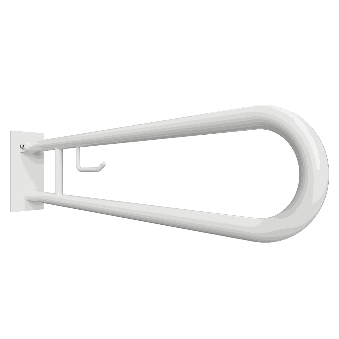 HELP Grab bar, 900 mm, U-shape, with TP holder, folding, with cover