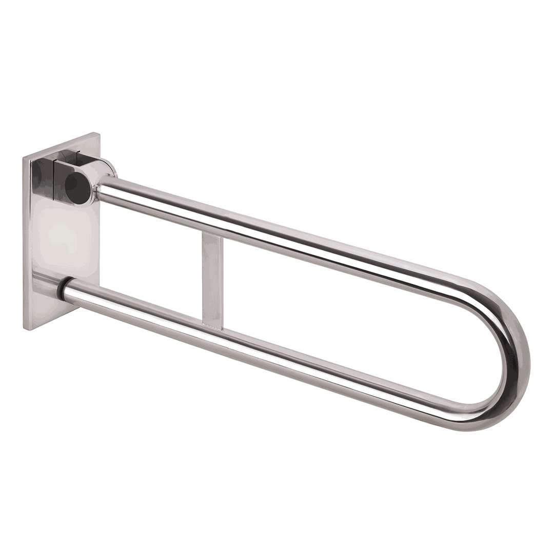 HELP Grab bar, 600 mm, U-shape, folding, removable, with lock, with cover, stainless st.