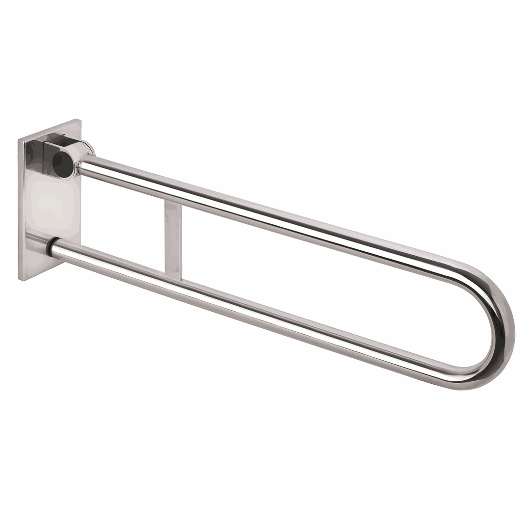 HELP Grab bar, 813 mm, U-shape, folding, removable, with lock, with cover, stainless st.