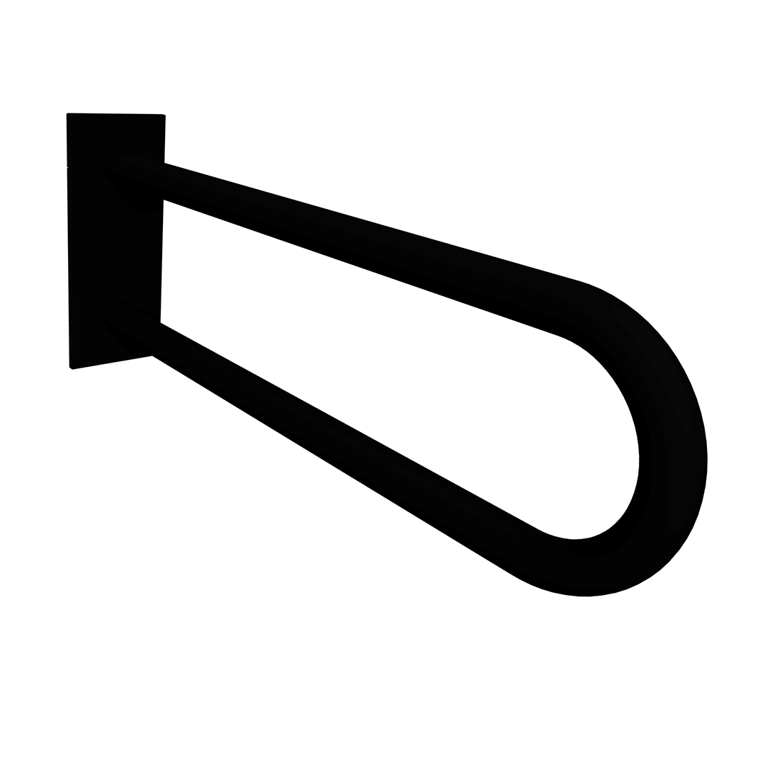 HELP Grab bar, 600 mm, U-shape, with cover