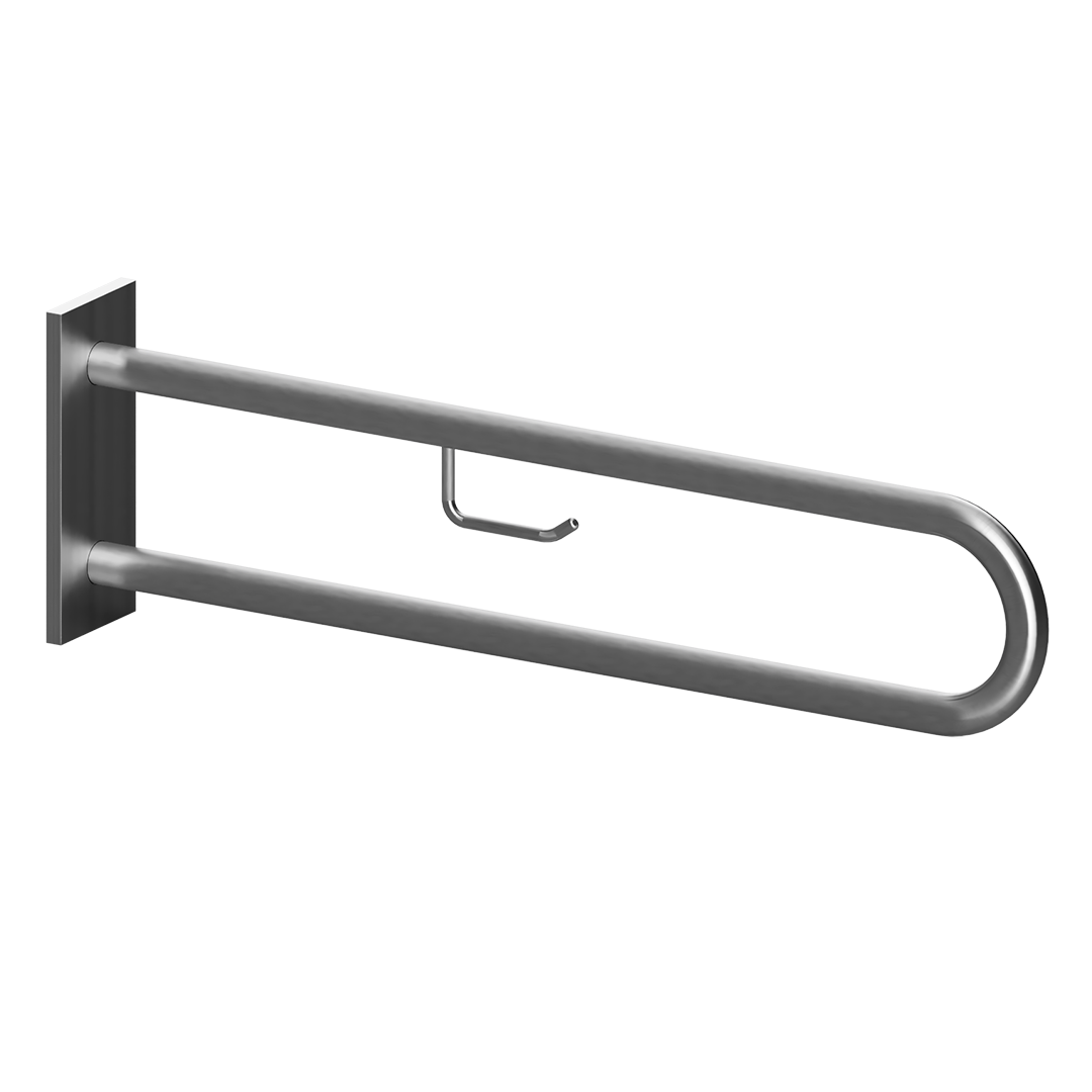 HELP Grab bar, 750 mm, U-shape, with TP holder, with cover