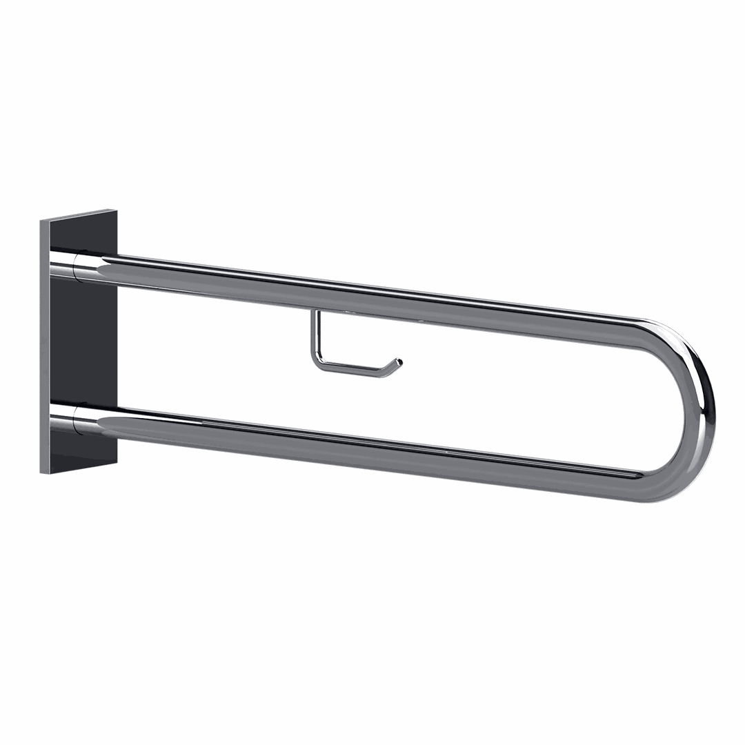 HELP Grab bar, 850 mm, U-shape, with TP holder, with cover