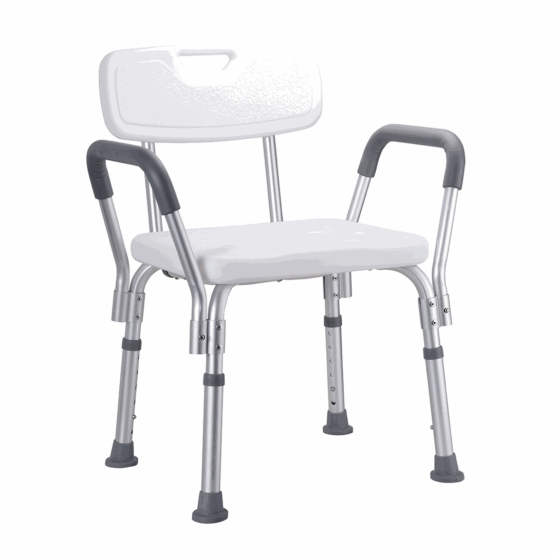 HELP Shower chair with backrest and armrests