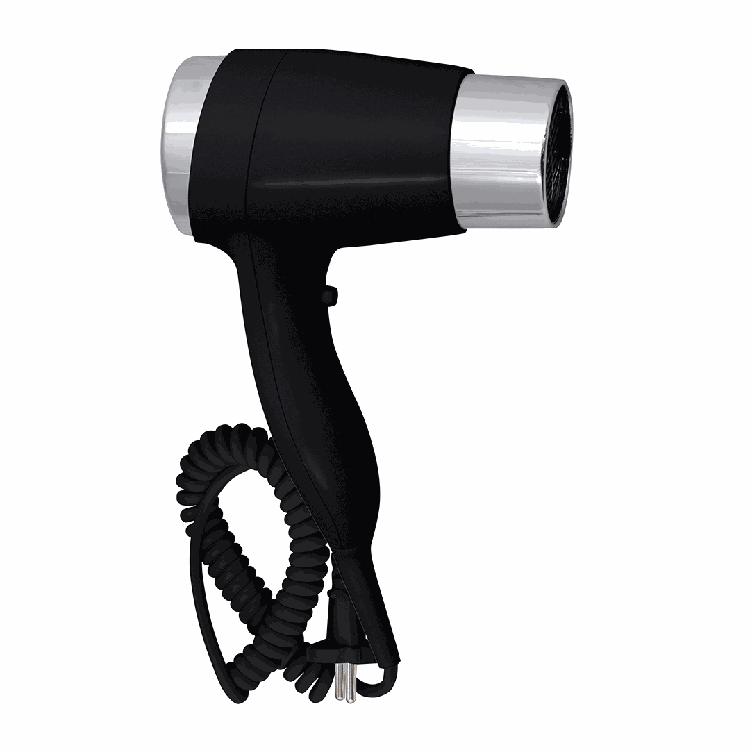 Hotel Hair dryer, 1400W, without holder, coiled cord