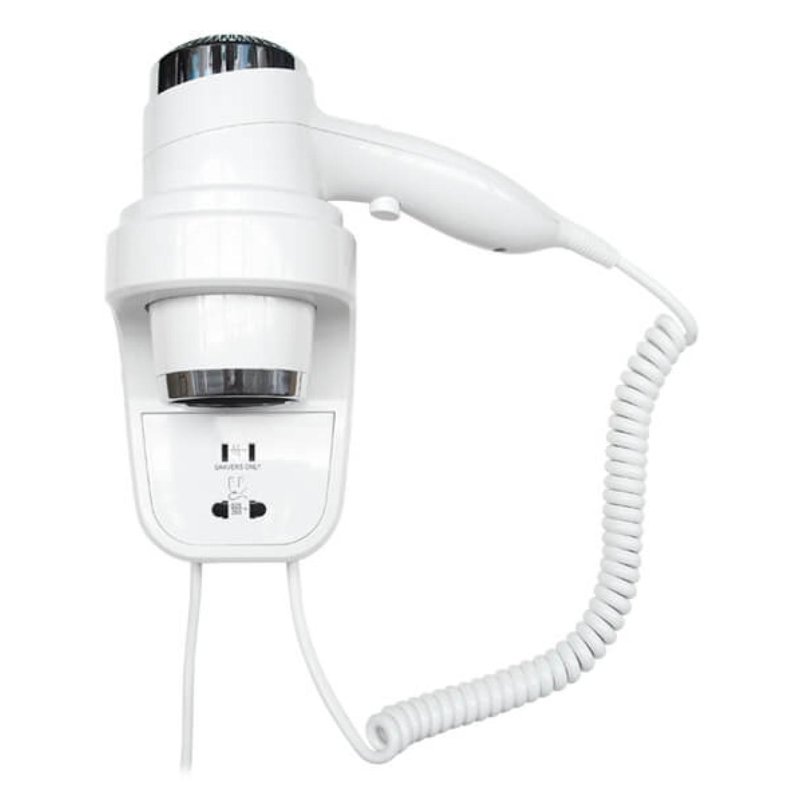 HOTELLINE Wall Hair Dryer 1800–2200 W with Shaver Socket 02012