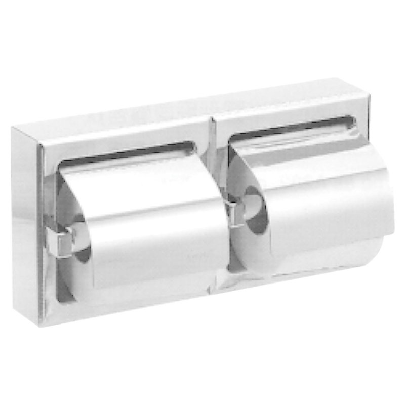 INOX Double Horizontal Toilet Roll Holder 05008