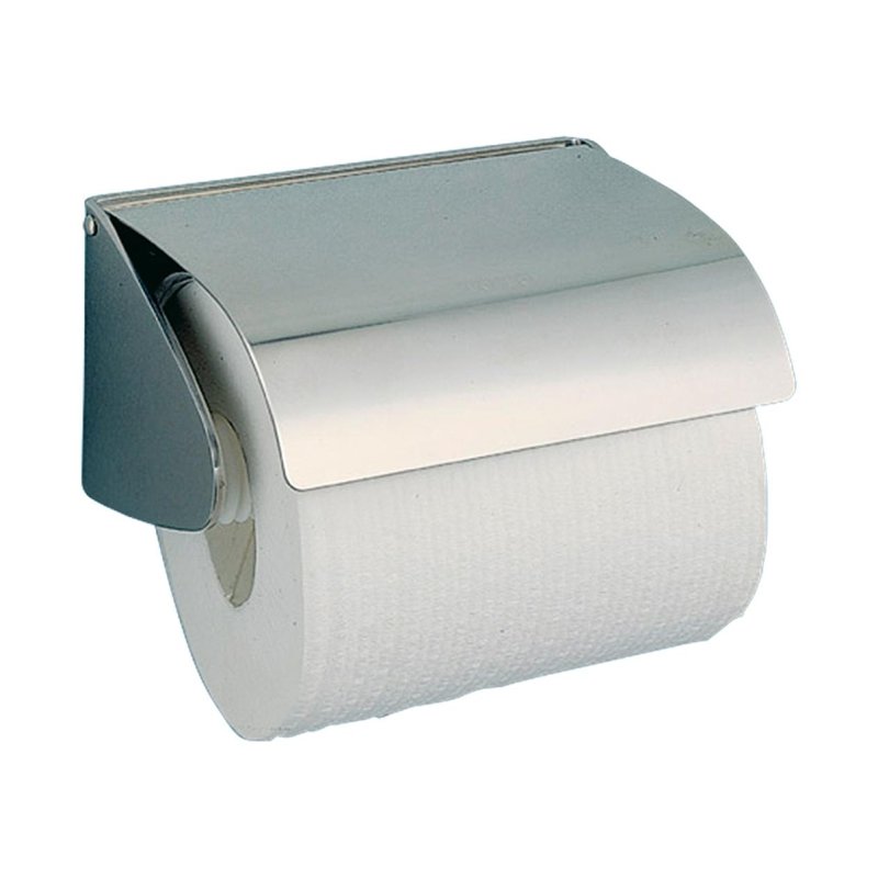 INOX Toilet Roll Holder with lid 05013