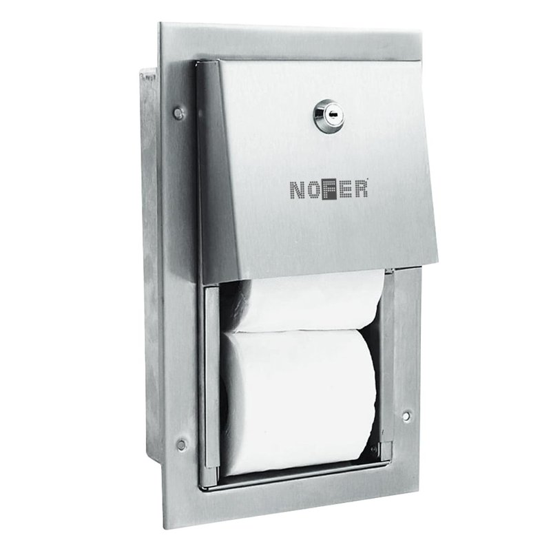 INOX Recessed Double Toilet Roll Holder 05202