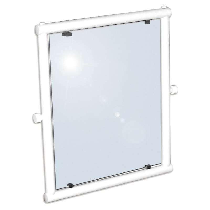 Tilting Accessible Mirror 620 × 520, aluminium 08025