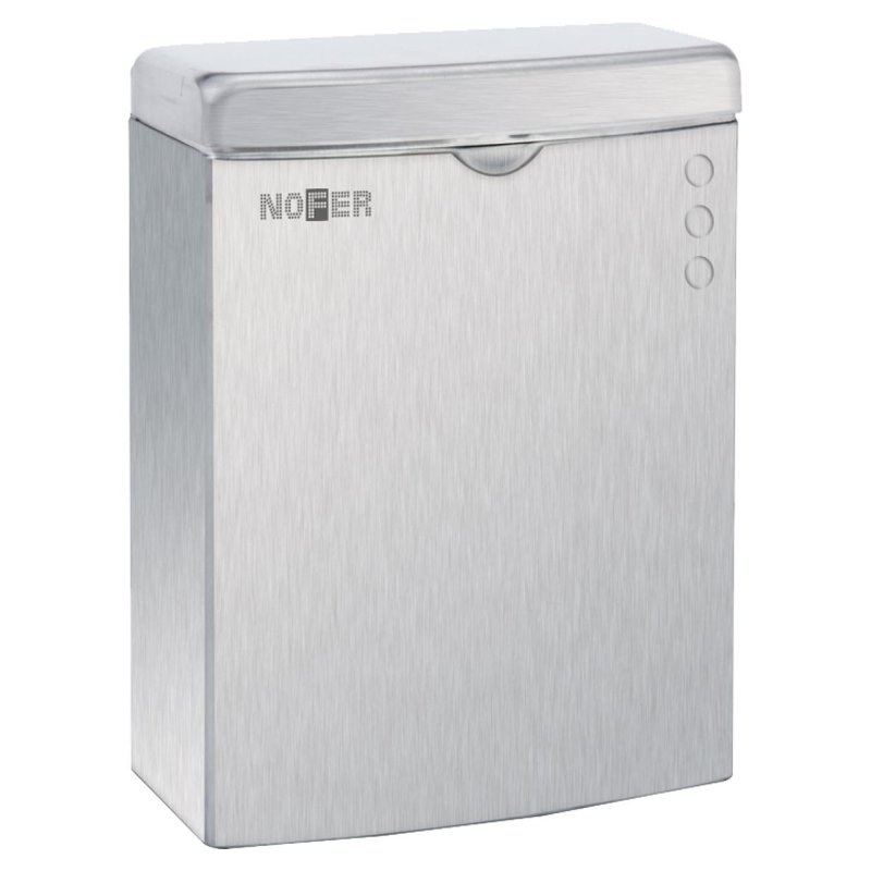 INOX Wall Sanitary Bin 5 l with lid 09002