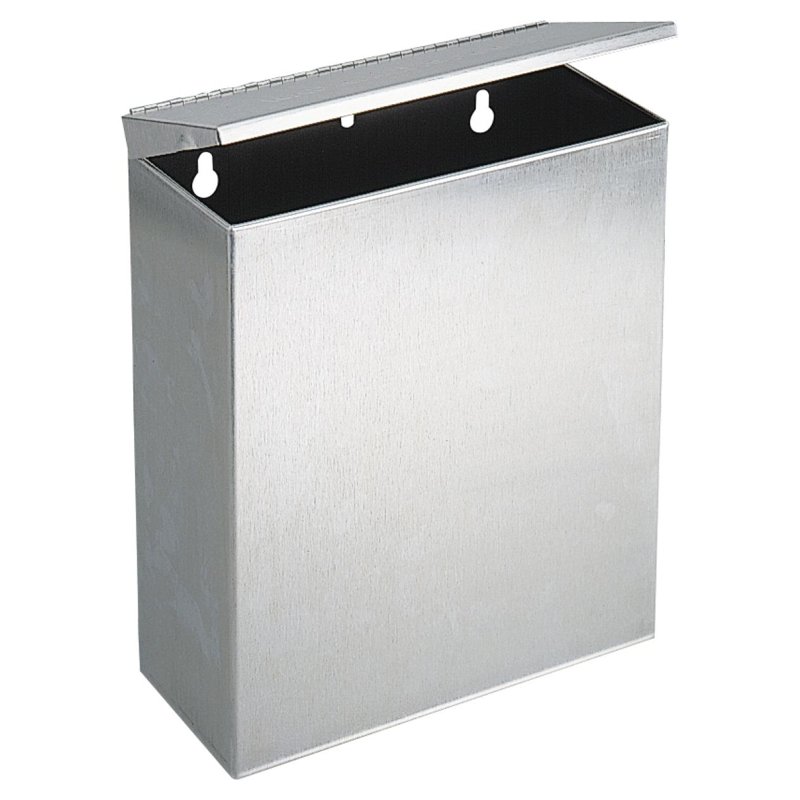 INOX Wall Sanitary Bin 5.7 l, tip-open lid 09004