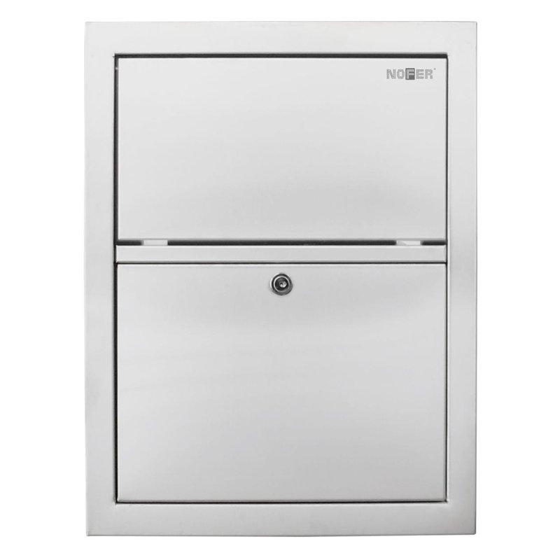 Recessed Sanitary Bin with Flap Door 12001
