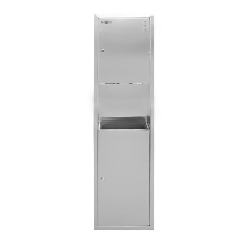 Recessed Unit with Z-Fold Paper Towel Dispenser and Waste Bin 12020