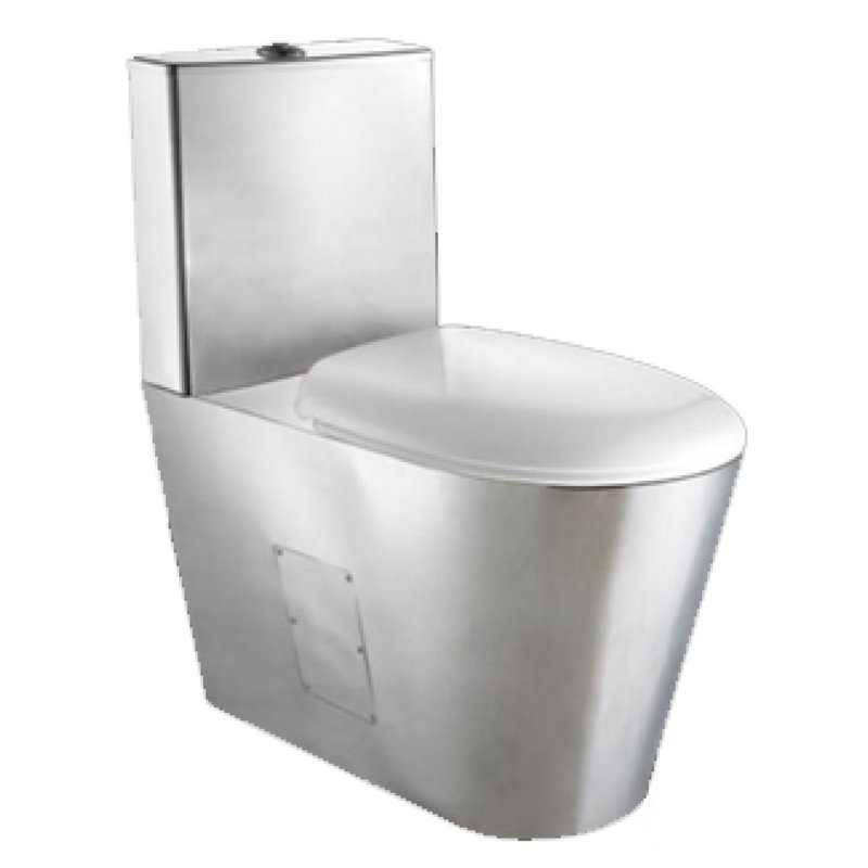 Monobloc Toilet with Cistern and Seat, stainless steel 13016