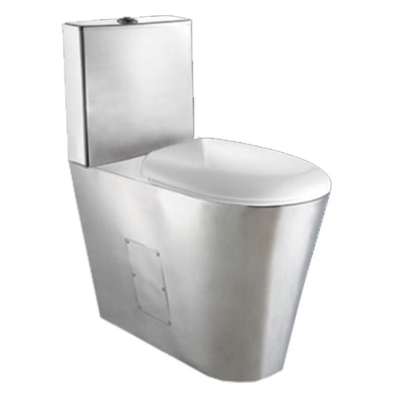 Accessible Monobloc Toilet with Cistern, stainless steel 13017